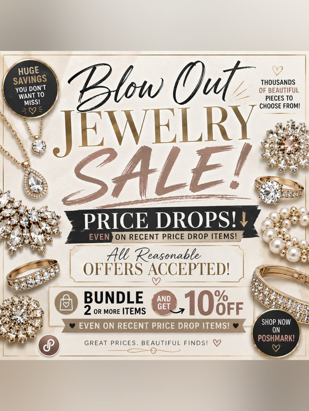 Name Brands Necklaces, Bracelets, Earrings & Rings.